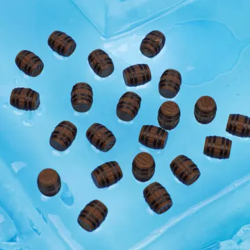 Бочка деревянная тёмная, 20 шт